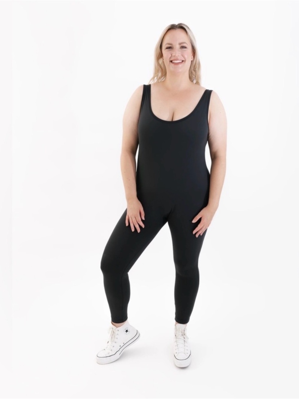 Smash + Tess Black Scoop-Neck Jumpsuit